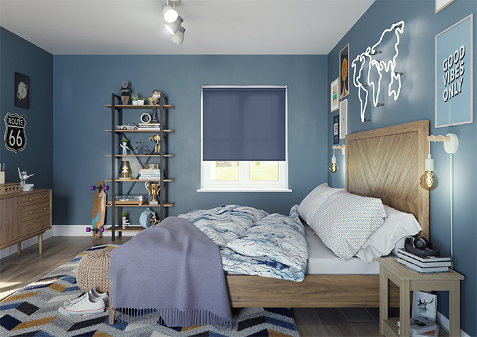 Roma, Deep Blue - Twist&Fit Roller Blind - Image 8